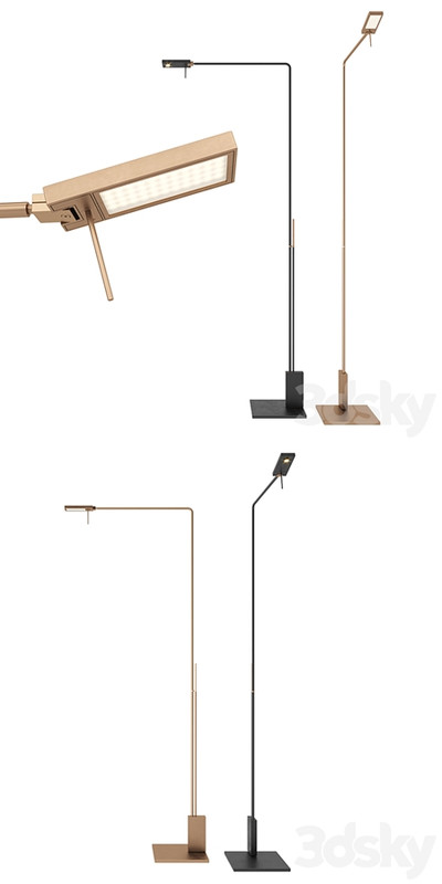 Italian Floor Lamp Viabizzuno Roy Lettura Diffusa and Spot